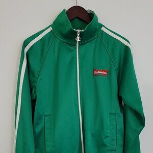 Champion Men's Green Zip-Up Sweater